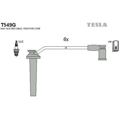 Sada kabelů pro zapalování TESLA T549G – Hledejceny.cz