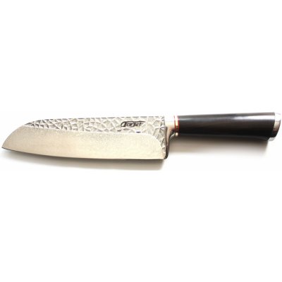 ACEJET HAMMERMAN EBONY SANTOKU SanMai Damaškový Kuchyňský nůž 18,5 cm – Zboží Mobilmania