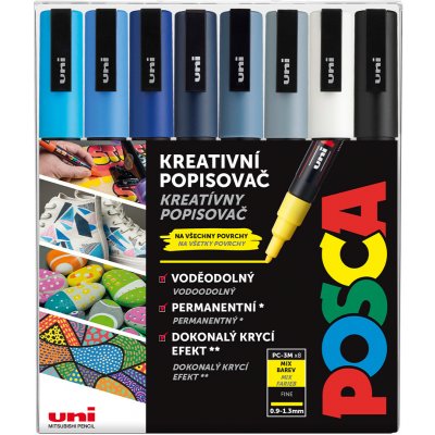 Uni Posca 3M sada 8ks chladné tóny – Zbozi.Blesk.cz