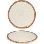 Gift Decor Prostírání Bílý/Kaštanová Přírodní Bílý 35x1x35cm – Zboží Mobilmania