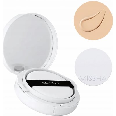 Missha Magic Cushion Moist Up 21 Light Beige Hydratační a rozjasňující make-up v houbičce 21 Light Beige 15 g – Zbozi.Blesk.cz