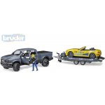 Bruder 2504 Terénní auto RAM přepravník závodní auto řidič – Zboží Dáma