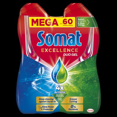 Somat Excellence Duo Gel 2 x 540 ml 60 PD – Hledejceny.cz