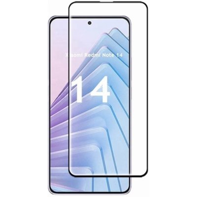 Picasee 3D ochranné tvrzené sklo s rámečkem pro Xiaomi Redmi Note 14 4G - černé 498011 – Zboží Živě
