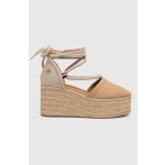 Tommy Hilfiger CLOSED TOE LINEN FLATFORM dámské béžová na klínku FW0FW07746 – Zboží Dáma