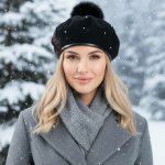 Willi Hats Heaven zimní černý baret ozdobený -Seranik – Hledejceny.cz