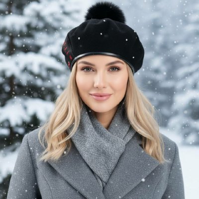 Willi Hats Heaven zimní černý baret ozdobený -Seranik – Hledejceny.cz