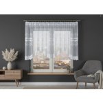 Dekorační oblouková krátká záclona na žabky BASTIA 120 bílá 300x120 cm MyBestHome – Hledejceny.cz