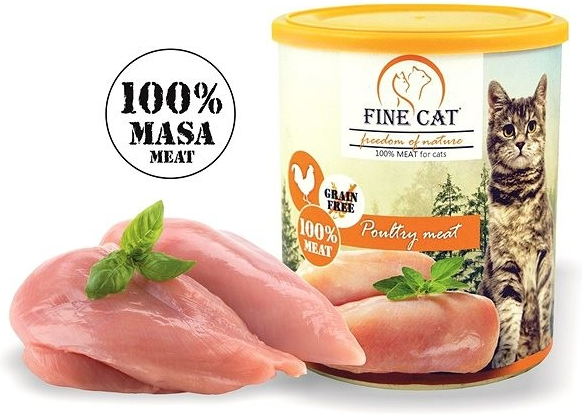 FINE CAT FoN pro kočky DRŮBEŽÍ 100% MASA 0,8 kg