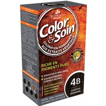 Color & Soin barva na vlasy 4B kaštanově hnědá 135 ml