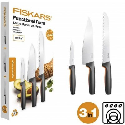 FISKARS Sada startovací - 3 nože FF 1057559 – Zboží Mobilmania