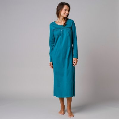 Blancheporte jednobarevná dlouhá s dlouhými rukávy smaragdová – Zboží Mobilmania