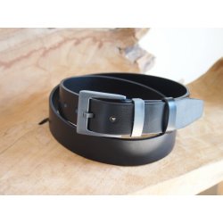 Penny Belts pánský kožený opasek 8-60 matná spona černý