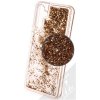 Pouzdro a kryt na mobilní telefon Samsung 1Mcz Liquid Hexagon Sparkle ochranné s přesépacím efektem třpytek Samsung Galaxy A04s, Galaxy A13 5G zlaté