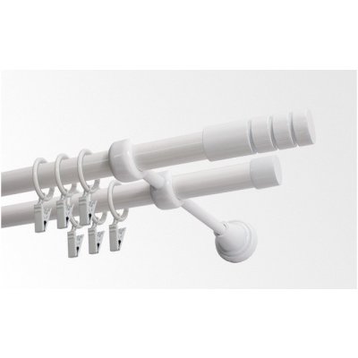 GARNÝŽE-HEBR Garnýž Techno bílá dvojitá 100 cm – HobbyKompas.cz
