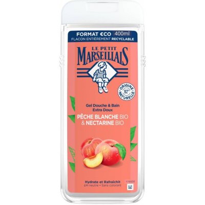 Le Petit Marseillais Extra jemný sprchový gel BIO Bílá broskev a BIO Nektarinka 400 ml