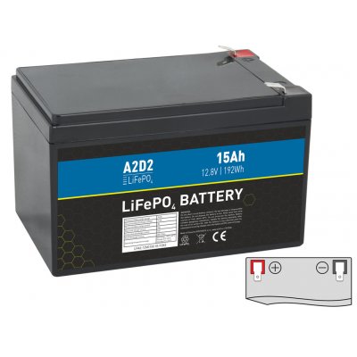 A2D2 LiFePO4 LFA2-12V015C10-F2X3 12,8V 15Ah originální – Zboží Živě