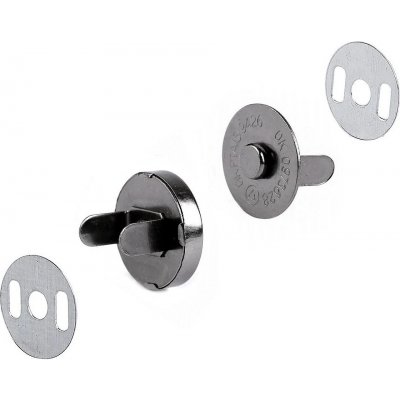 Magnetické zapínání na tašky Ø18 mm Černý Nikl – Zboží Mobilmania