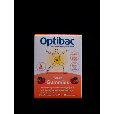 Optibac Adult Gummies Želé s probiotiky pro dospělé 30 gummies 99 g – Hledejceny.cz