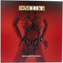 Virgite Love Hit Women's Bondage Body Harness Mod. 2 černý koženkový postroj pro ženy