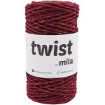 Šňůra TWIST MILA 3mm/100m - Bordová zlatá – Zboží Dáma