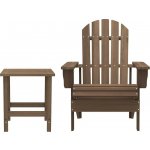 Vidaxl Zahradní židle Adirondack se stolkem masivní jedle hnědá – Zboží Dáma