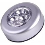 Samolepící lampička 3 LED Stříbrná – Zboží Dáma