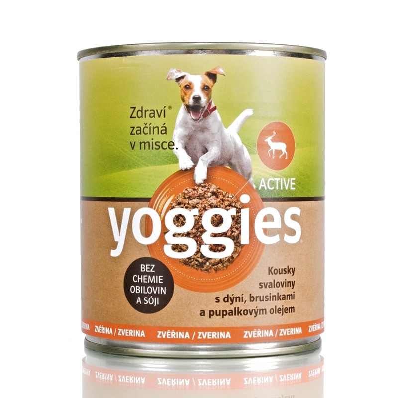 Yoggies zvěřinová s dýní brusinkami a pupálkovým olejem 0,8 kg