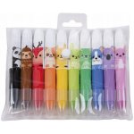 Derform Gelové voskové pastelky 10 barev vysouvací 469036 – Sleviste.cz