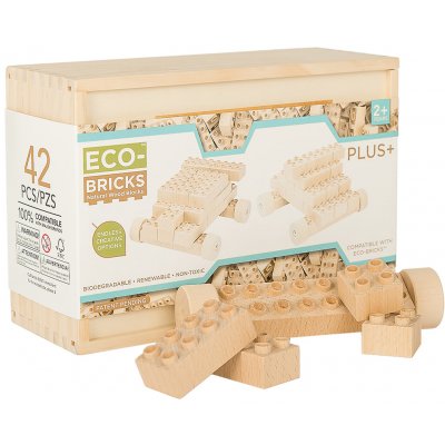 ECO-BRICKS Natural Plus dřevěná stavebnice 42 ks – Zbozi.Blesk.cz