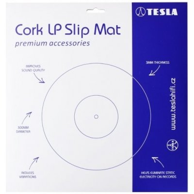 TESLA Antistatic Slipmat Cork: Kvalitní korkový slipmat pro gramofonové přístroje – Zboží Živě