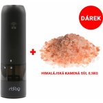 dRio AKU mlýnek na sůl a pepř černý + 0,5 kg soli – Zboží Mobilmania