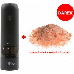 dRio AKU mlýnek na sůl a pepř černý + 0,5 kg soli