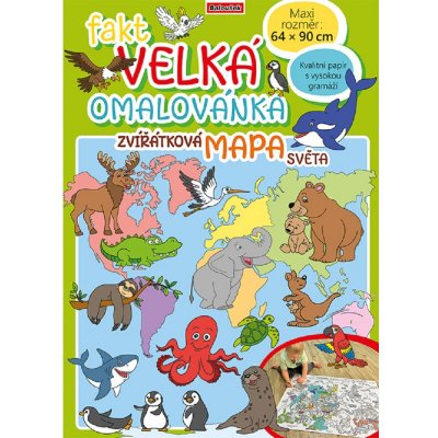 Fakt velká omalovánka Zvířatková mapa světa – Hledejceny.cz