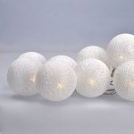 Solight LED řetěz vánoční koule bavlněné 10LED 1m 2x AA IP20 – Zboží Dáma