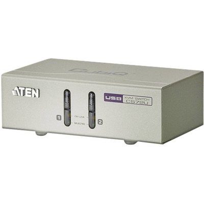 Aten CS-72U KVM přepínač 2-port, USB, audio 2.1, včetně kabelů – Hledejceny.cz
