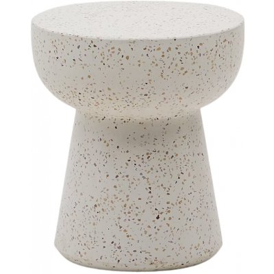 Kave Home Pada 40 cm Bílý terrazzo zahradní stolek – Hledejceny.cz