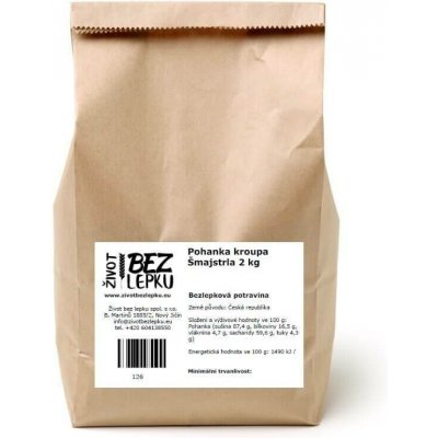 Život bez lepku Pohanka kroupa Šmajstrla 2 kg – Zboží Dáma