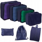 KIK KX4110_1 Cestovní sada organizérů do kufru 7 ks - modrá – Zboží Mobilmania