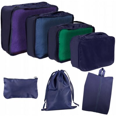 KIK KX4110_1 Cestovní sada organizérů do kufru 7 ks - modrá – Zboží Mobilmania