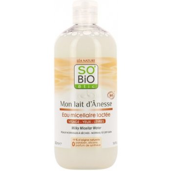 SO´BiO voda micelární s oslím mlékem 500 ml