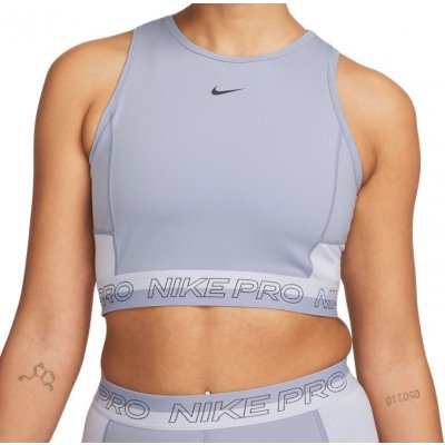 Nike Pro Dri Fit Cropped Training Tank indigo haze oxygen purple gridiron – Zboží Mobilmania