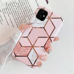 Pouzdro iPouzdro.cz Ochranné iPhone 11 - Geometric růžové