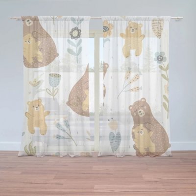 Sablio Záclony Medvědi: 2ks 150x250cm – Hledejceny.cz