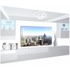 Obývací stěna Belini Premium Full Version bílý lesk LED osvětlení Nexum 2