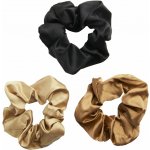 REVOLUTION Hair Satin Wide Scrunchie Black/Blush/Nude 3 ks – Zboží Dáma
