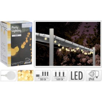 HOMESTYLING Světelný řetěz venkovní LED PARTY teplá bílá 80 LED KO-AX8779250