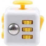 Fidget Cube antistresová kostka Bílo žlutý – Zboží Dáma