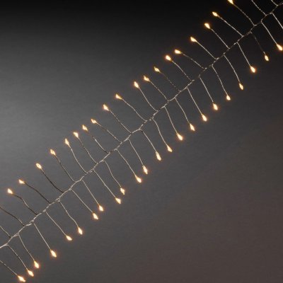 Mikro LED světelný řetěz 60 jantarových LED stříbrný drát vnitřní – Hledejceny.cz
