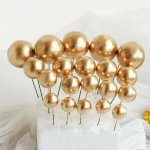 Dortisimo Zápich do dortu Koule zlaté různé velikosti (20 ks) – Zbozi.Blesk.cz